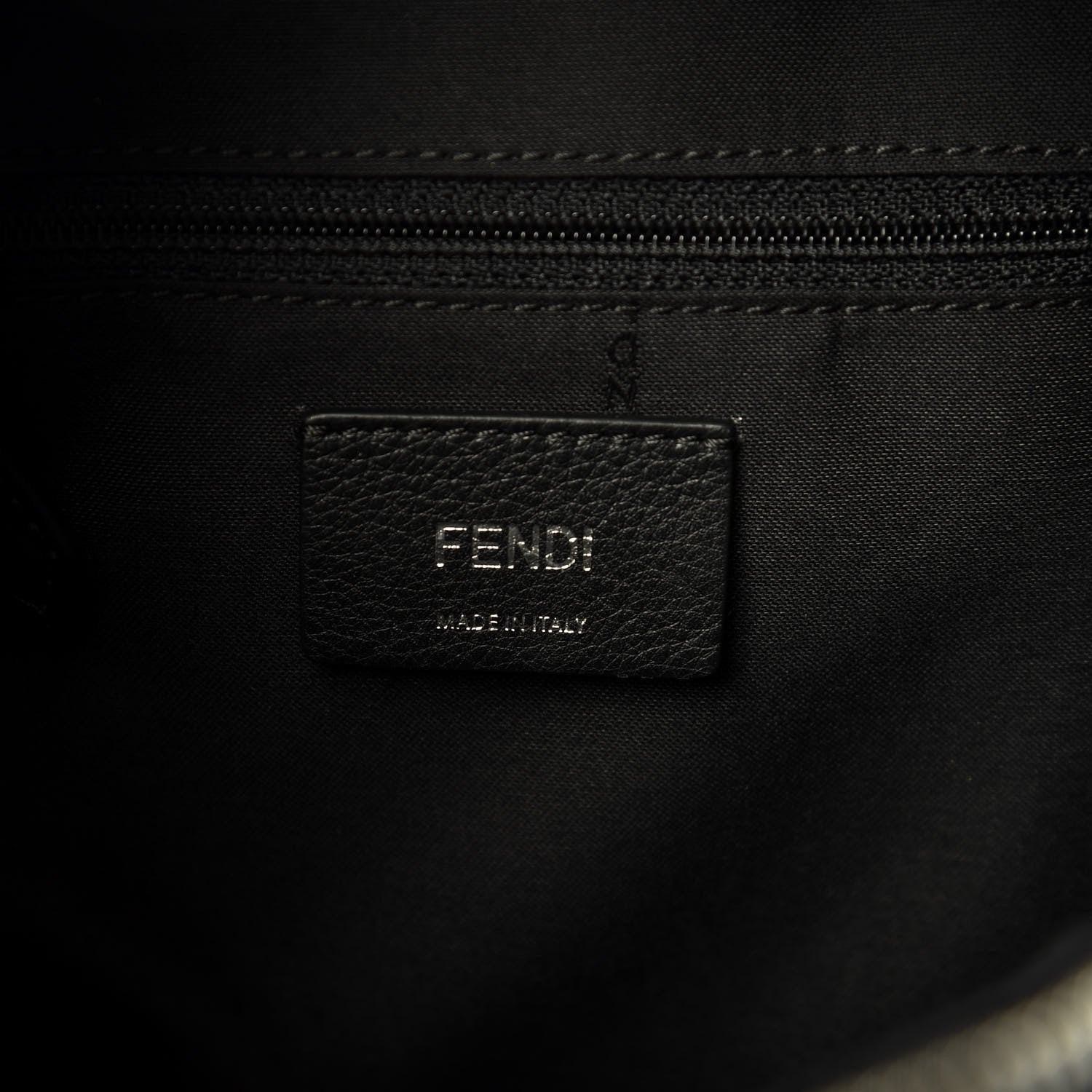 Fendi Nylon Vitello Dolce Elaphe Fox Fur Monster Eyes Mini Backpack Black Natural Bordeaux Multicolor 7 of 9