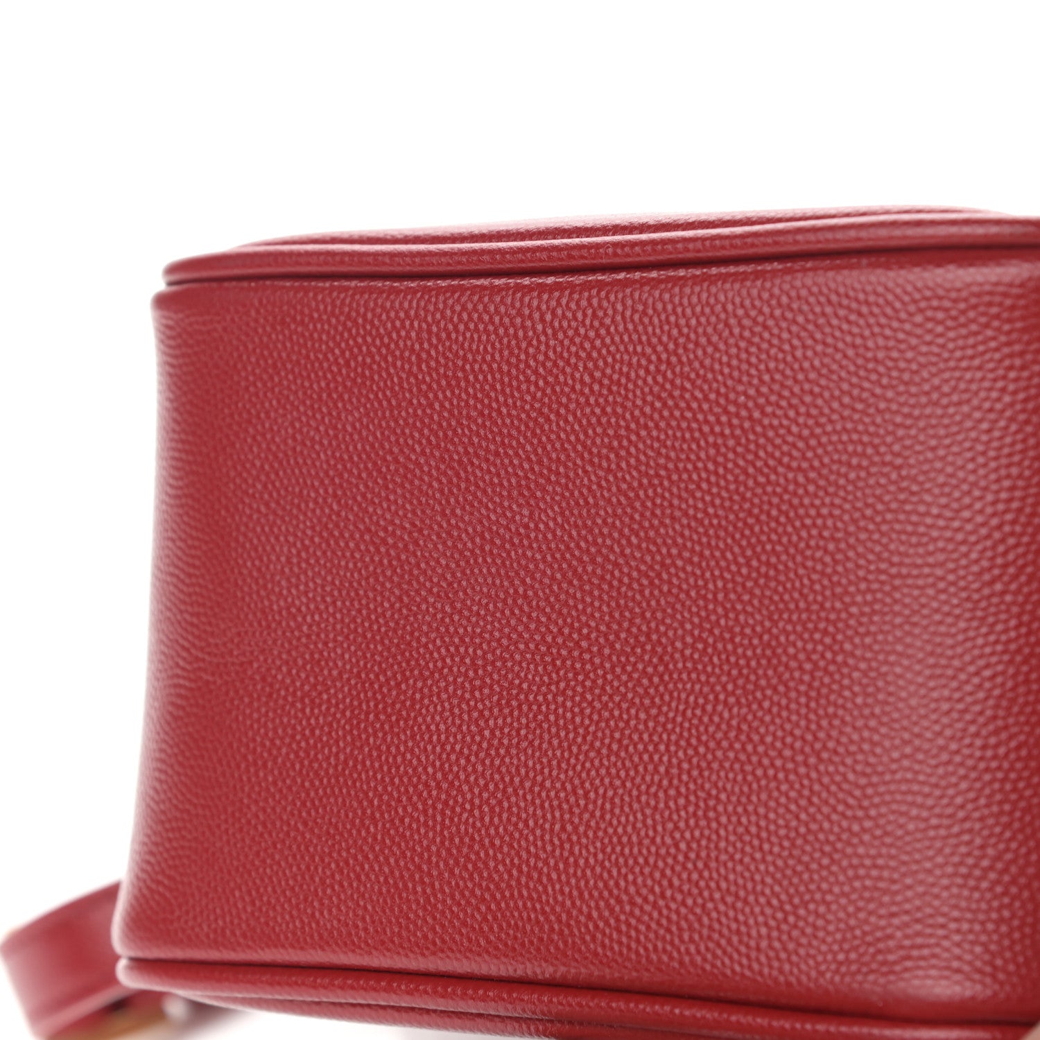 Saint Laurent Grain de Poudre Quilted 80's Vanity Bag Red 11 of 12