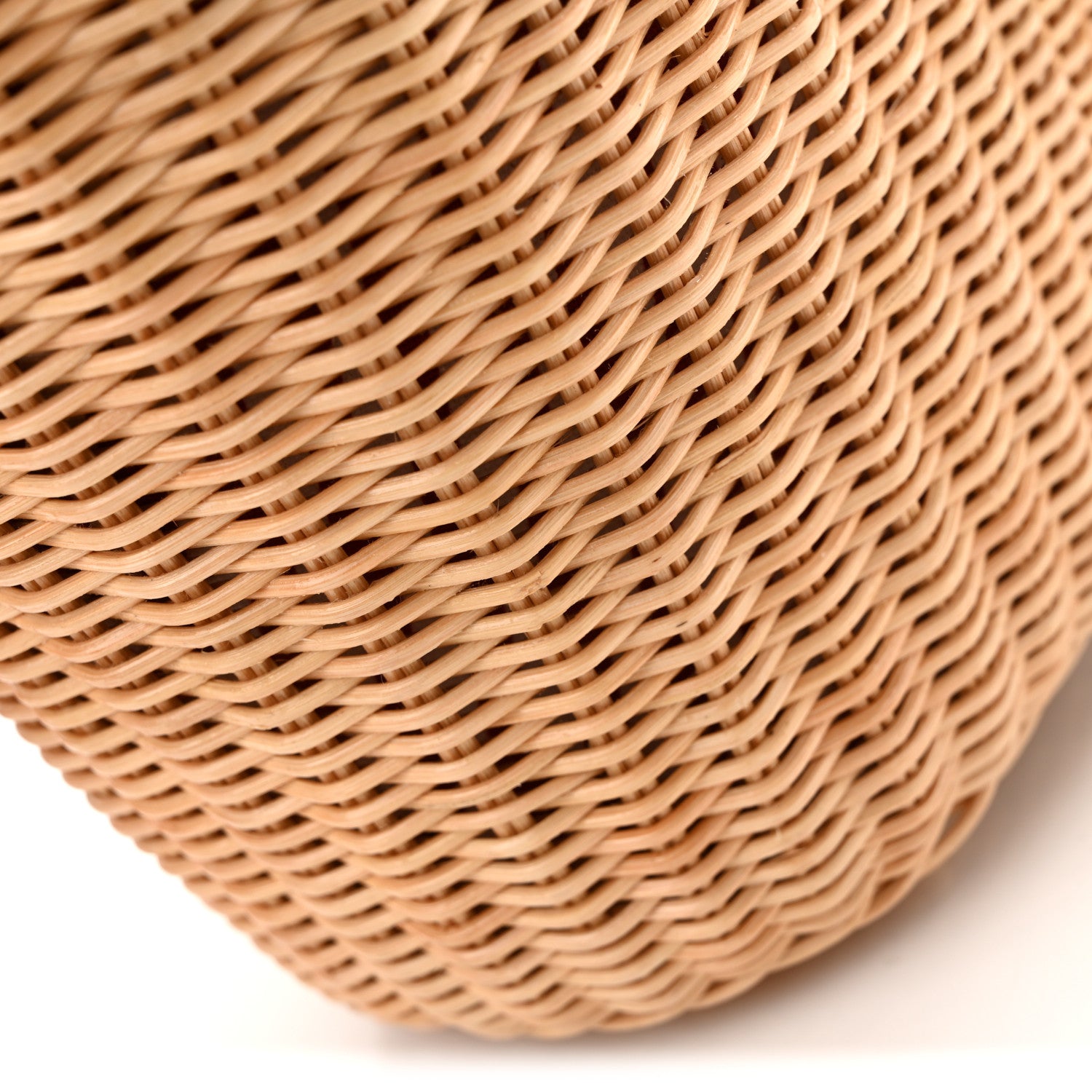 Prada Wicker Canvas Striped Shoulder Bag Naturale Rosso 11 of 12