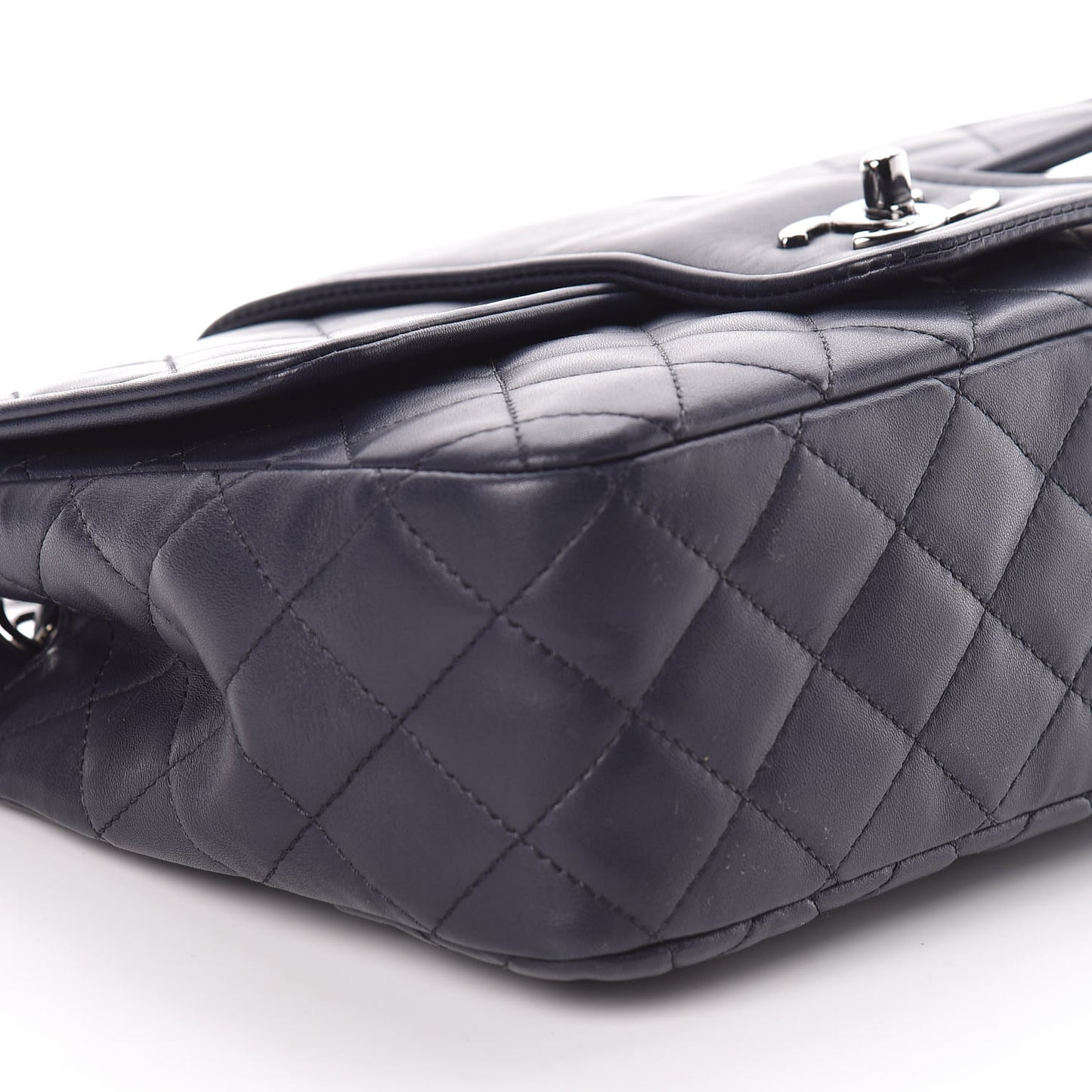 Lambskin Quilted Elementary Chic Flap Navy