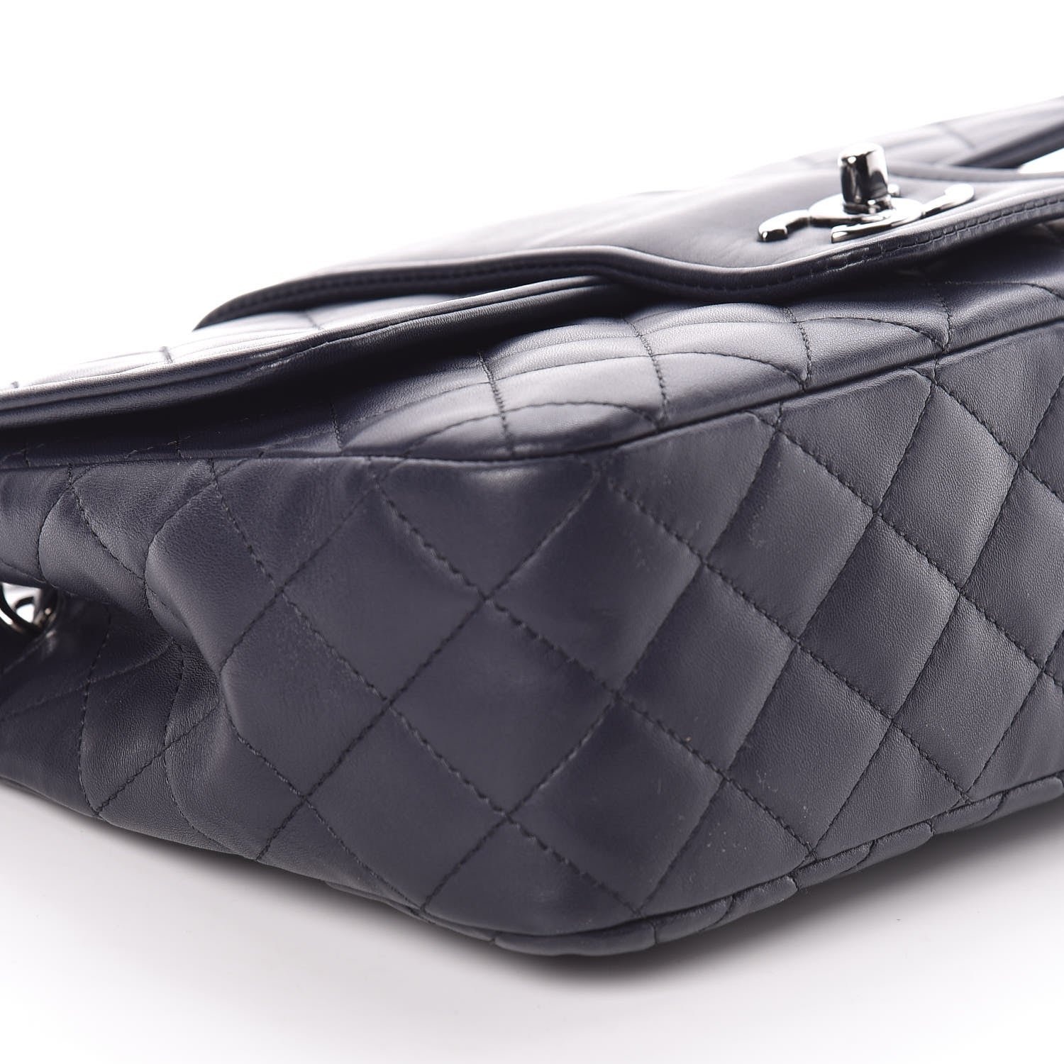 Chanel Lambskin Quilted Elementary Chic Flap Navy 9 of 11