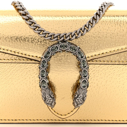 Gucci Metallic Calfskin Super Mini Dionysus Shoulder Bag Gold 8 of 11
