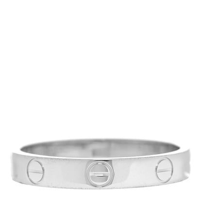 Cartier 18K White Gold 3.5mm LOVE Wedding Band Ring 56 7.5 1 of 4