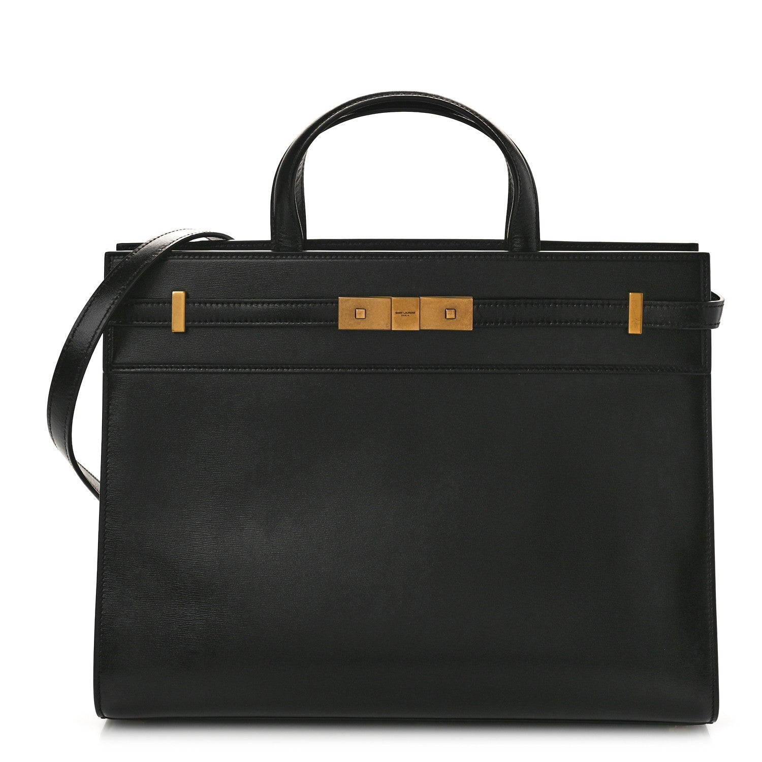 Saint Laurent Calfskin Small Manhattan Shopper Tote Black 1 of 8