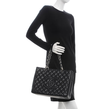 Chanel Caviar Quilted Grand Shopping Tote GST Black 2 of 8