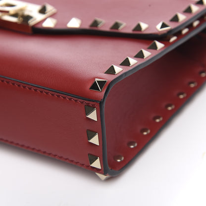 Valentino Garavani Vitello Medium Rockstud Flip Lock Crossbody Bag Rosso Valentino 8 of 9
