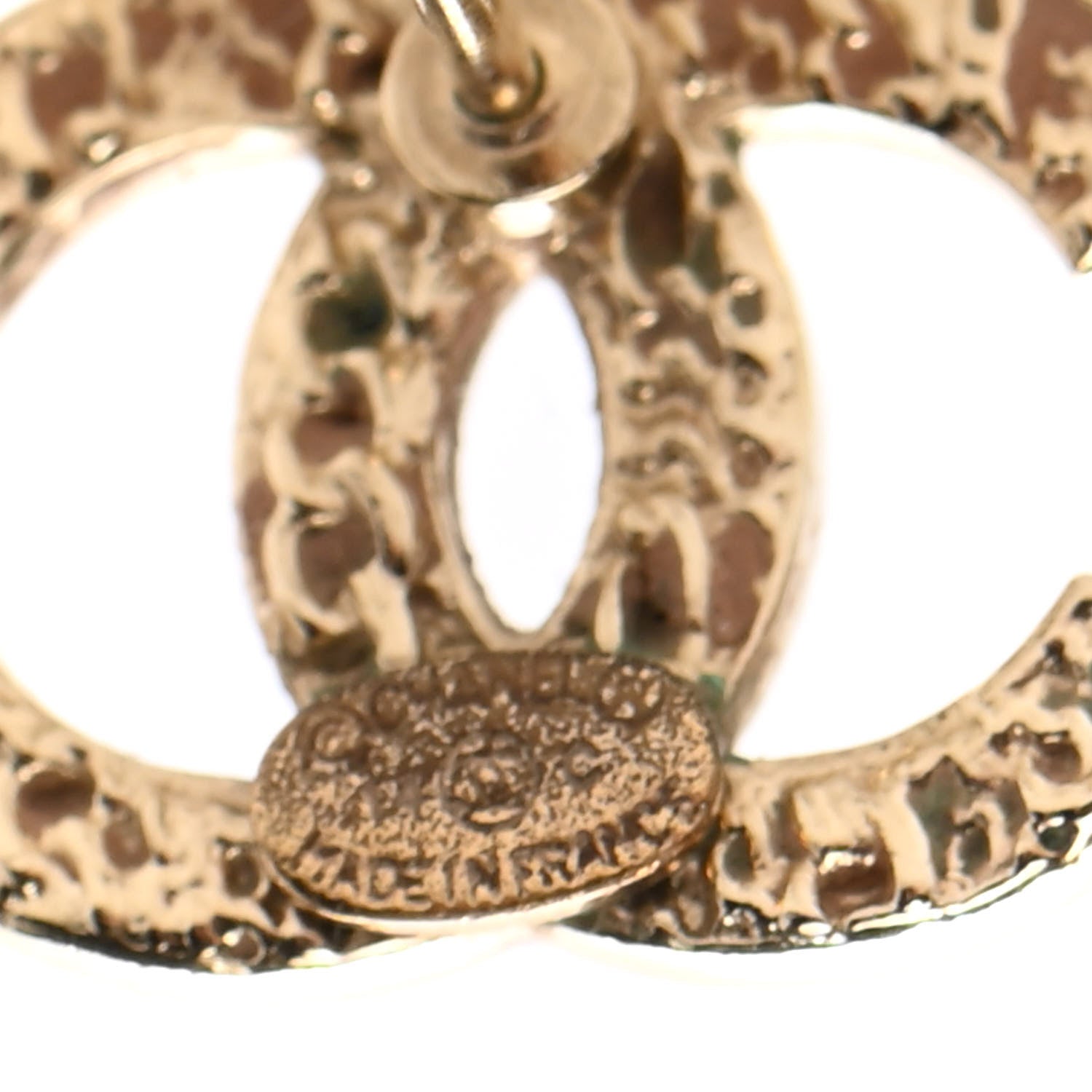 Chanel CC Chain Earrings Gold 4 of 5
