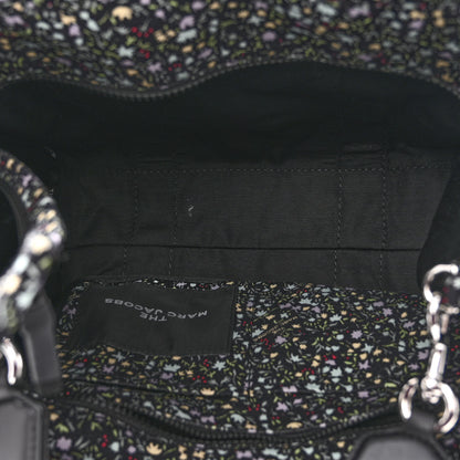 Marc Jacobs Cotton Canvas Floral Print Medium The Traveler Tote Bag Black 5 of 9