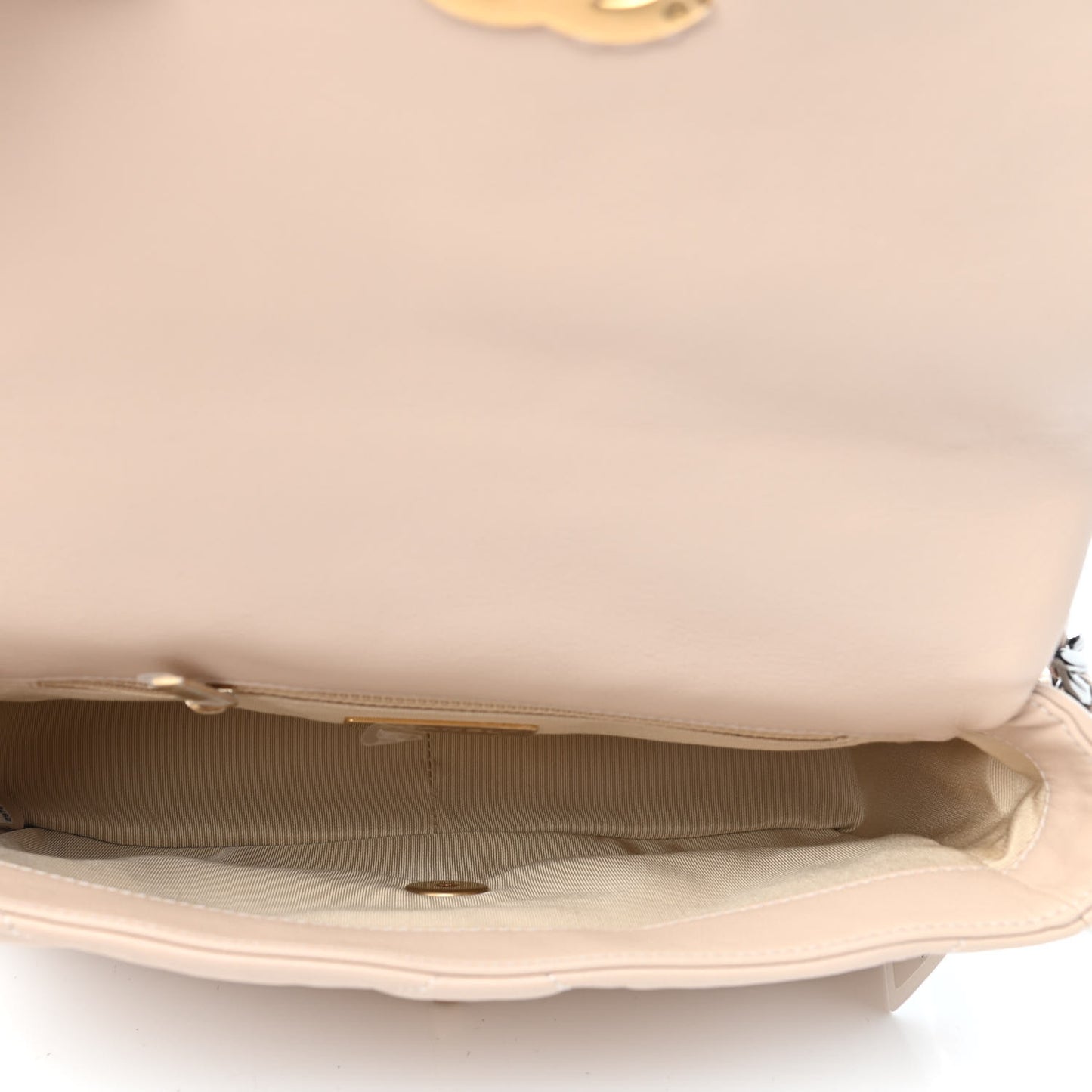 Lambskin Quilted Medium Chanel 19 Flap Beige