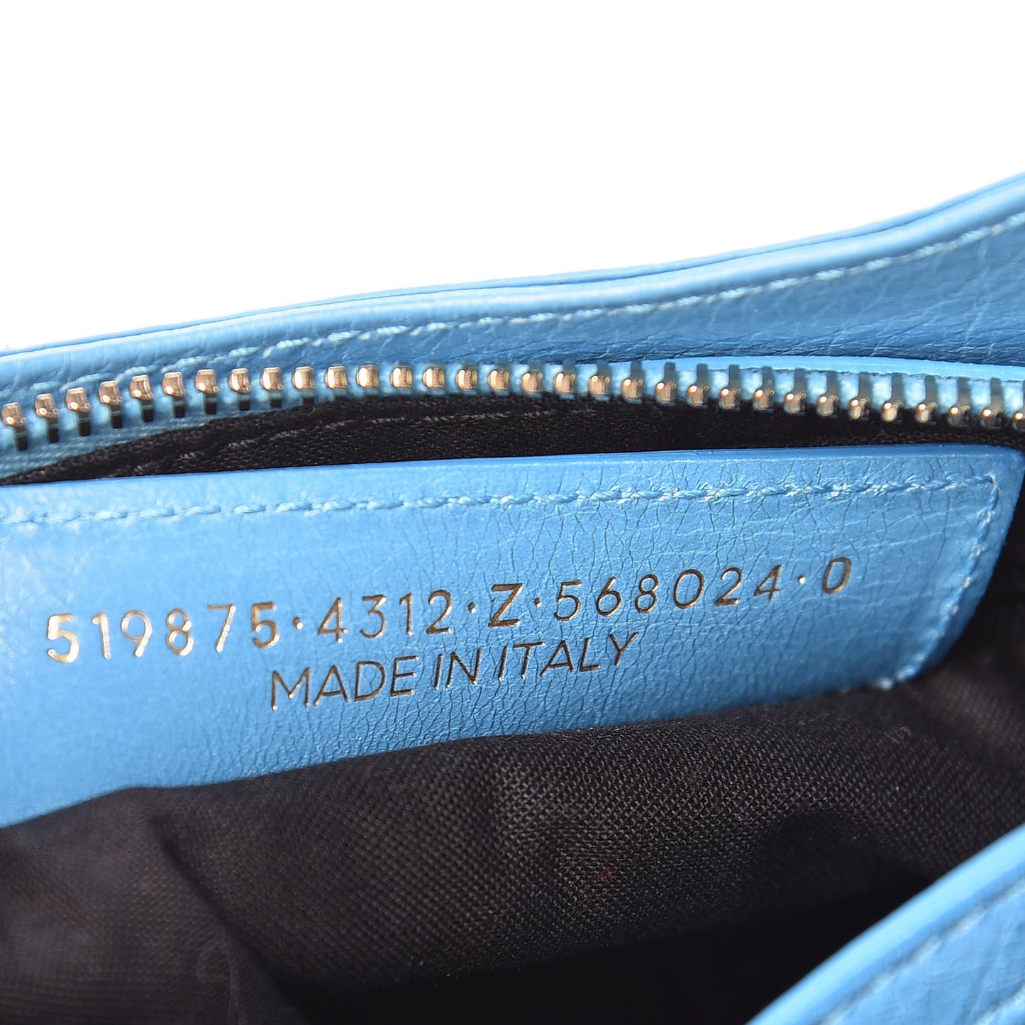 Agneau Classic Gold Hardware Hip Bleu Azur Clair