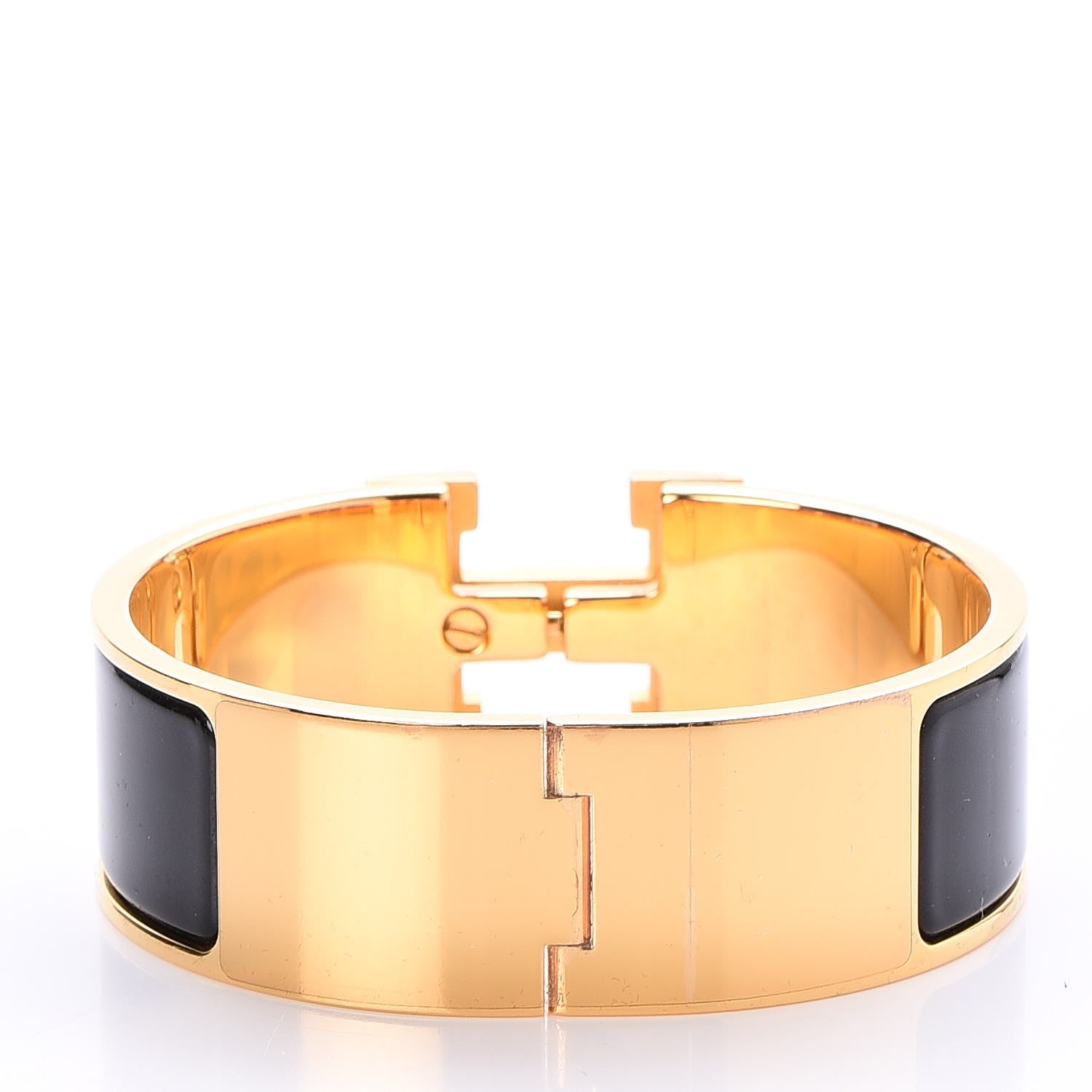 Hermes Enamel Wide Clic Clac H Bracelet PM Black 3 of 5