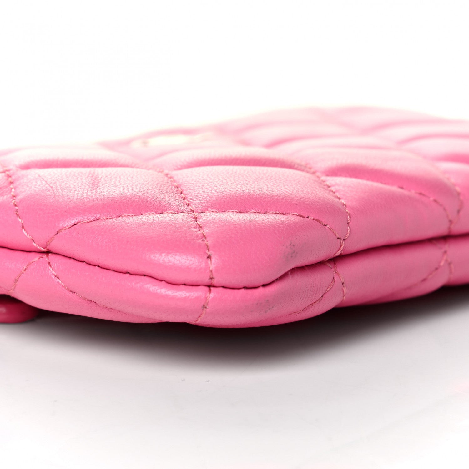 Chanel Lambskin Quilted Small Cosmetic Case Pink 5 of 6