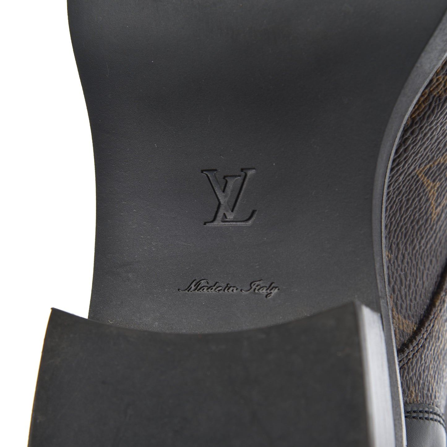 Monogram Calfskin Wonderland Flat Ranger Boots 36 Black
