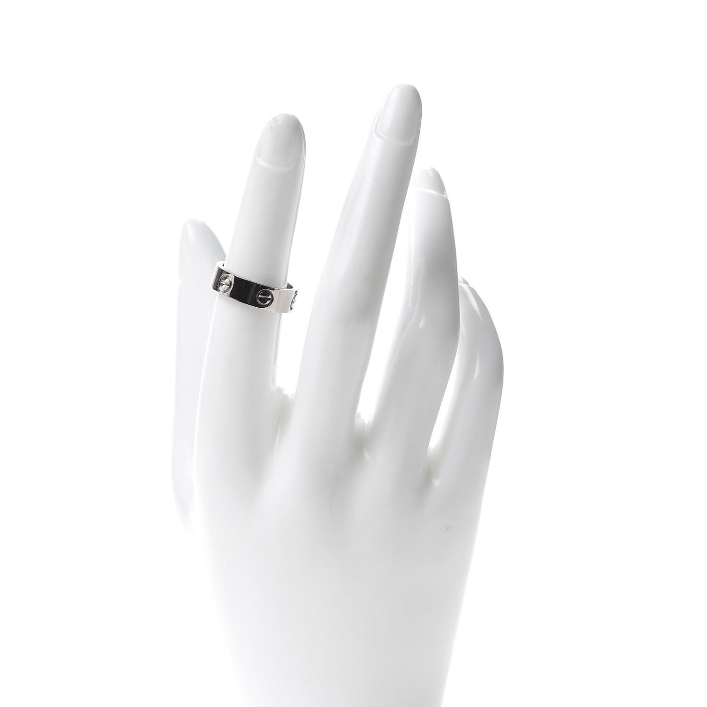 18K White Gold 5.5mm LOVE Ring 52 6