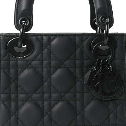Christian Dior Ultra Matte Calfskin Cannage Mini Lady Dior Black 8 of 10
