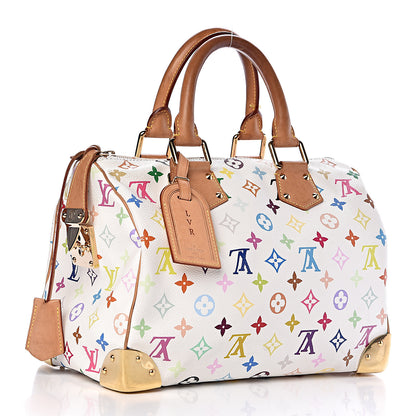 Louis Vuitton Monogram Multicolor Speedy 30 White 3 of 14