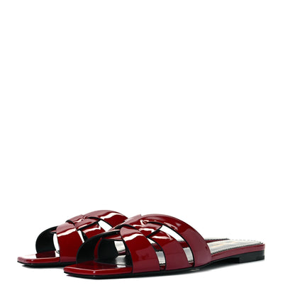 Saint Laurent Patent Tribute 05 Slide Sandals 36.5 Red 2 of 9