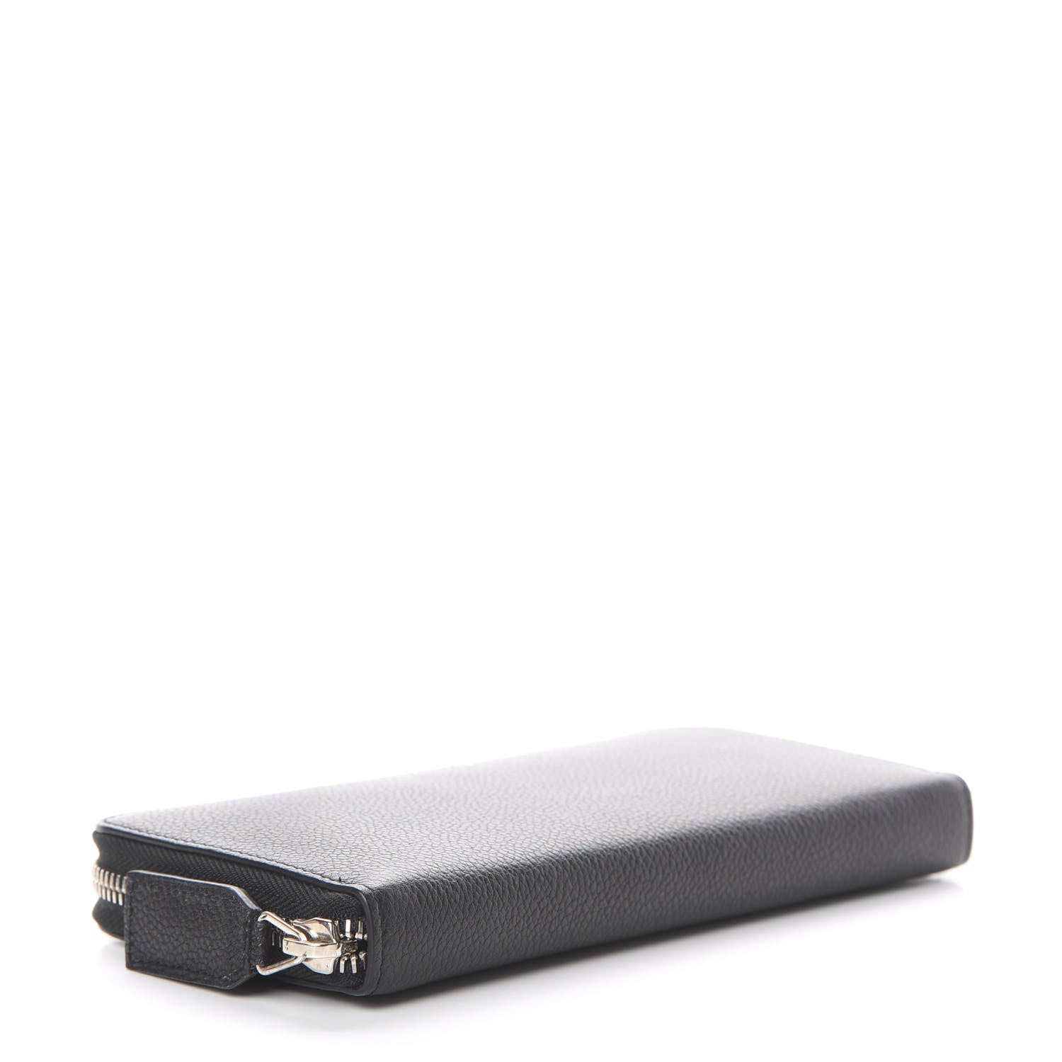 Saint Laurent Grained Calfskin Rive Gauche Zip Around Wallet Black 3 of 7