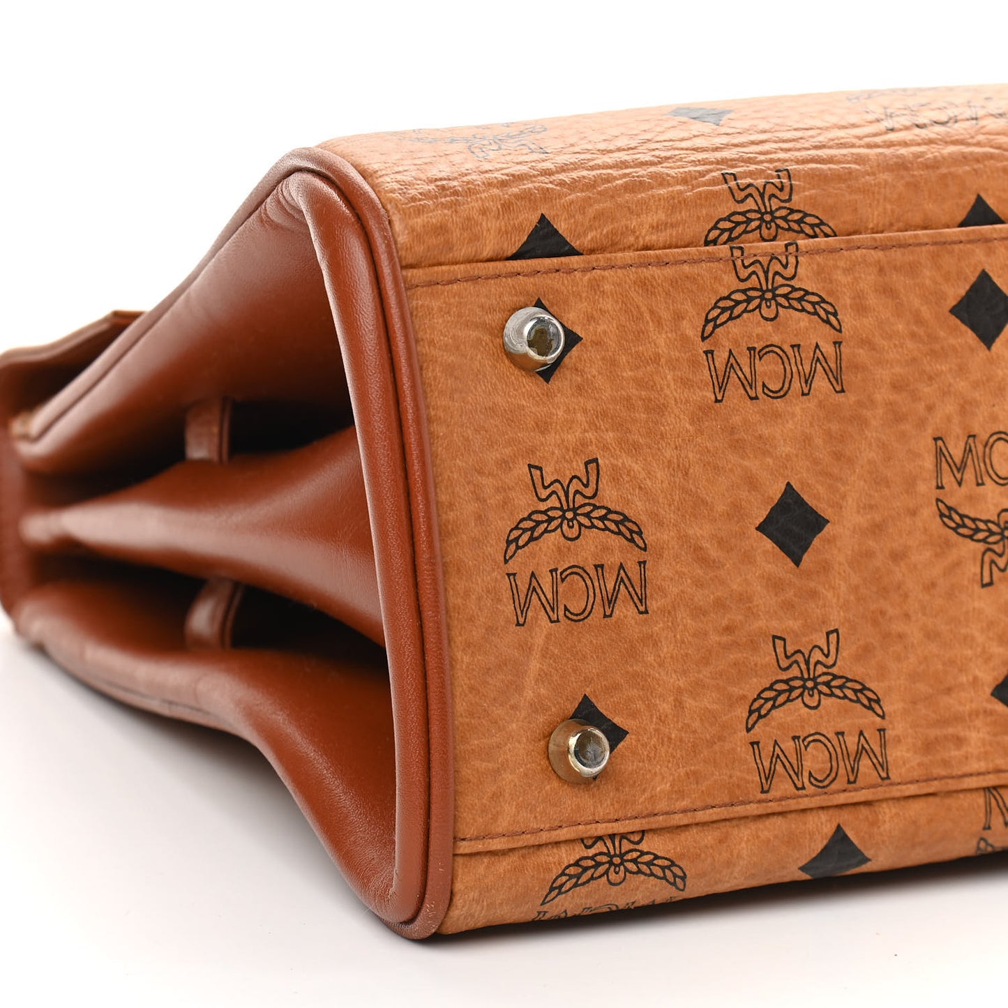 Visetos Top Handle Satchel Cognac