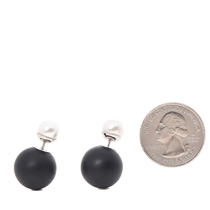 Christian Dior Pearl Mise En Dior Tribal Earrings Matte Black 2 of 4