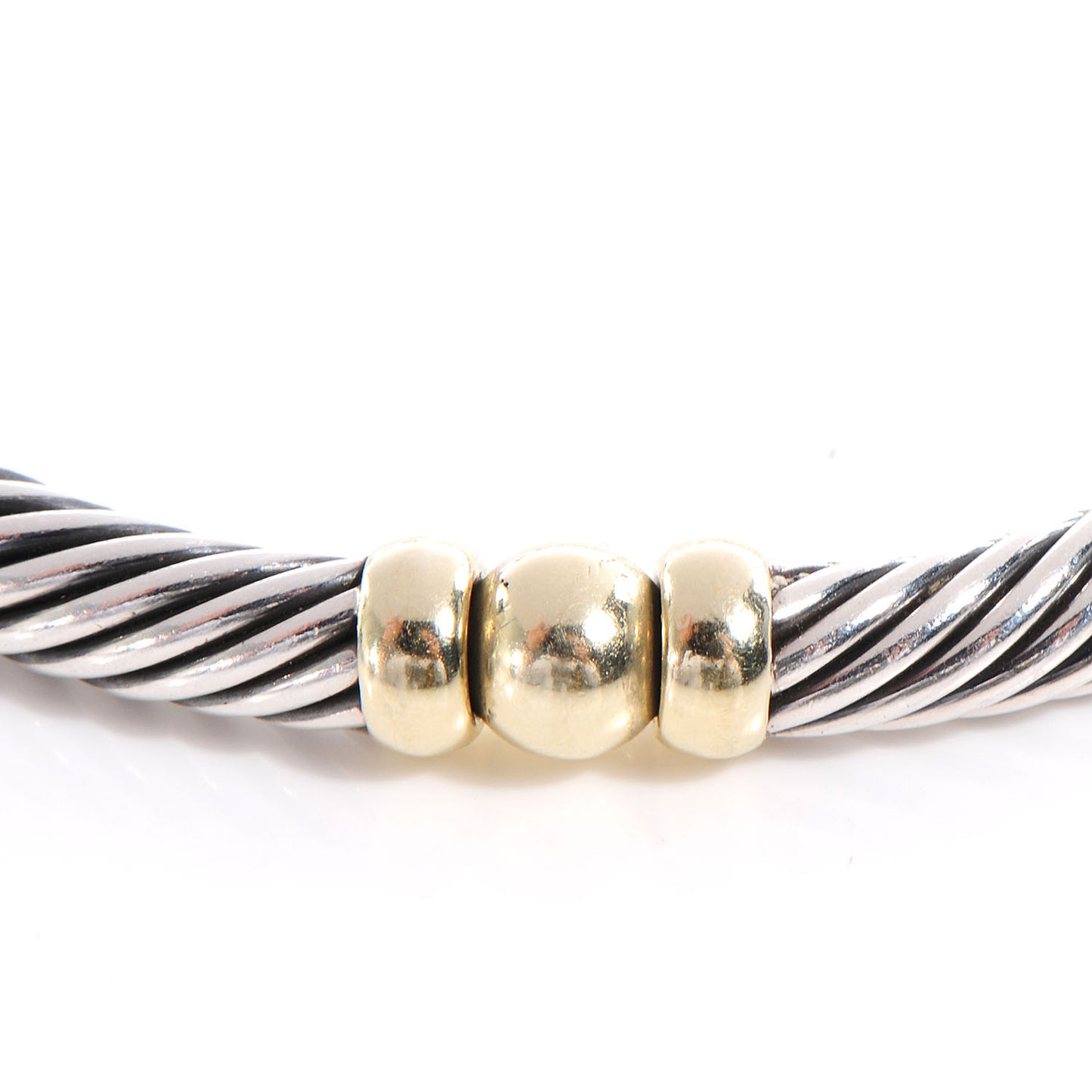Sterling Silver 14k Gold Ball Hampton 7mm Bracelet