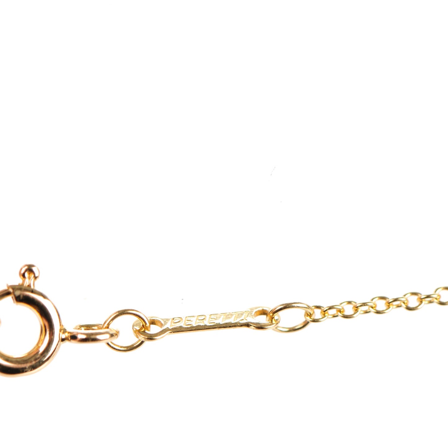 18K Yellow Gold Diamond Elsa Peretti Cross Pendant Necklace