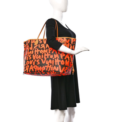 Louis Vuitton Monogram Graffiti Neverfull GM Orange 2 of 8