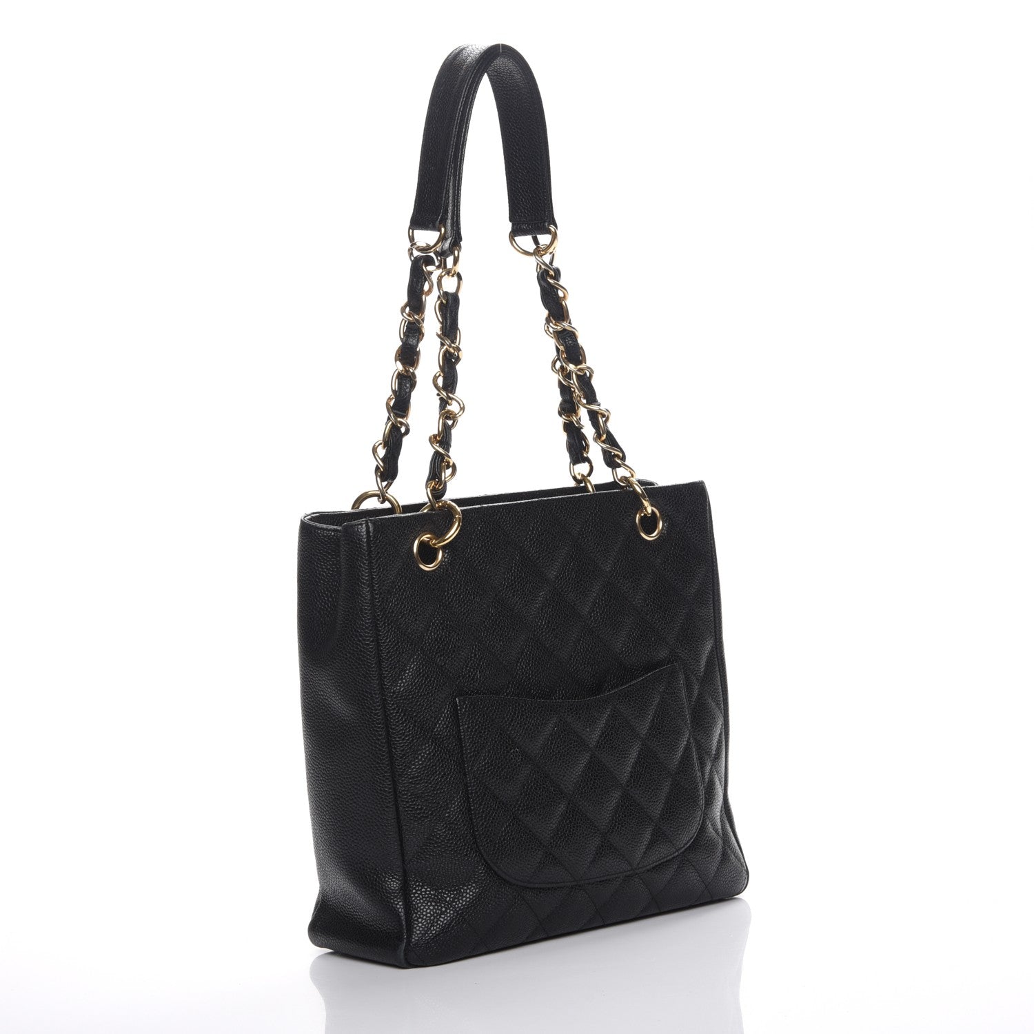 Chanel Caviar Quilted Petit Shopping Tote PST Black 3 of 11
