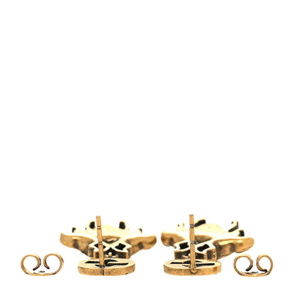 Gucci Crystal Pearl GG Drop Bee Earrings Gold 3 of 4