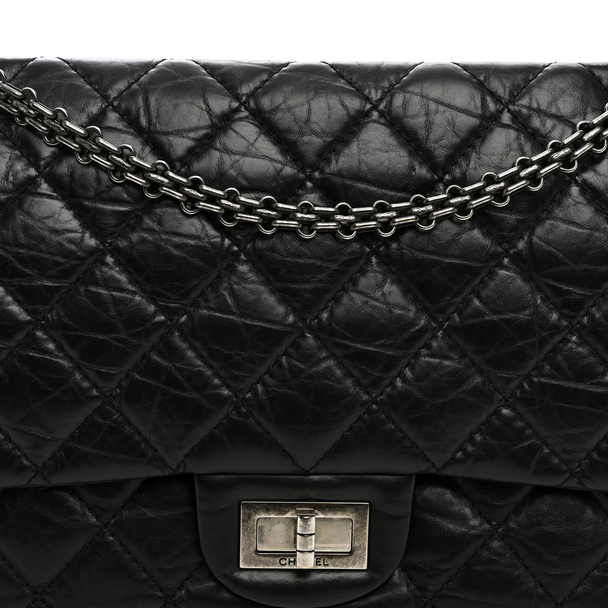 Chanel Aged Calfskin Quilted 2.55 Reissue 227 Flap Black 8 of 10