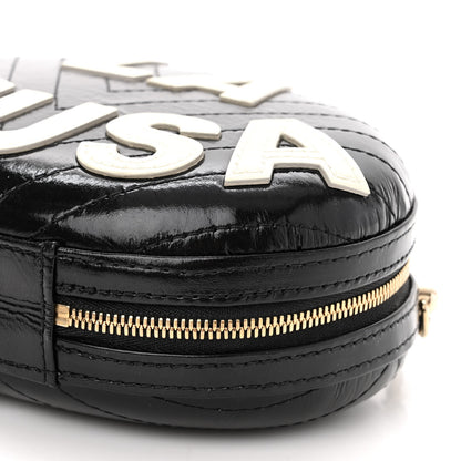 Chanel Lambskin Embroidered Chevron Quilted La Pausa Tassel Clutch Black 10 of 10