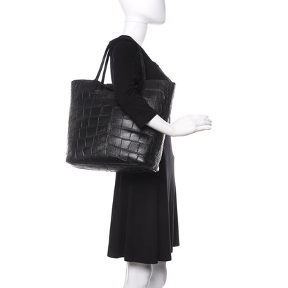 Givenchy Calfskin Crocodile Embossed Medium Antigona Tote Black 2 of 10