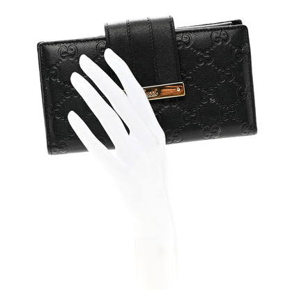 Gucci Guccissima Ladies Web Long Wallet Black 2 of 8