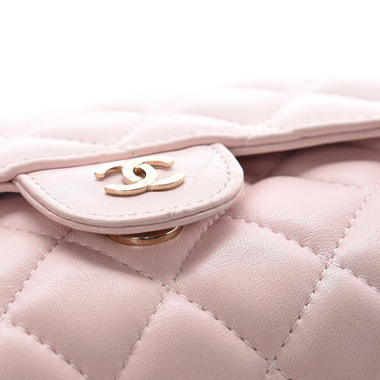 Chanel Lambskin Quilted Flap Cosmetic Case Light Pink 9 of 13