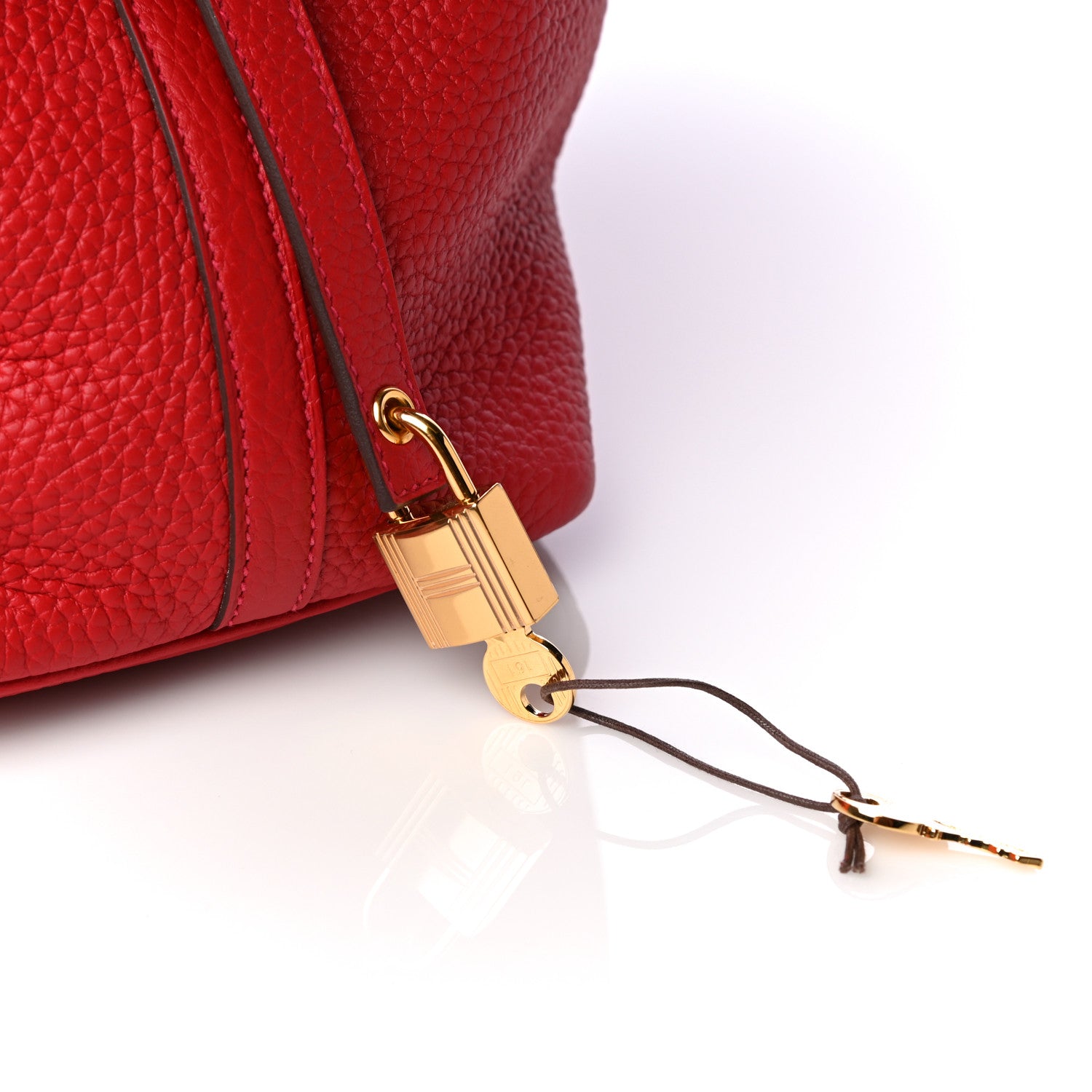 Hermes Taurillon Clemence Picotin Lock 18 PM Rouge Casaque 6 of 11