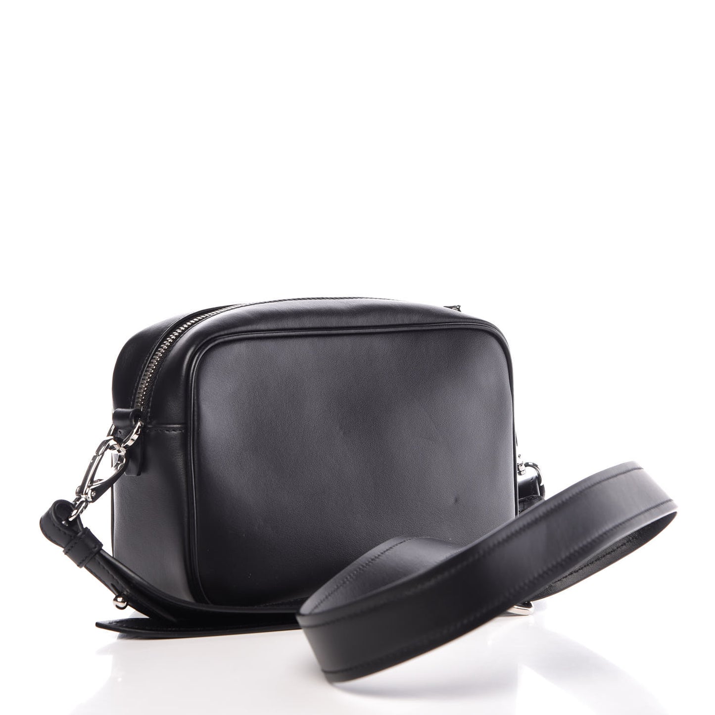 City Calf Banana Print Camera Bag Black Fuchsia