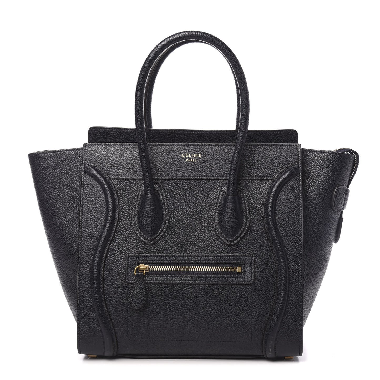 Drummed Calfskin Micro Luggage Midnight
