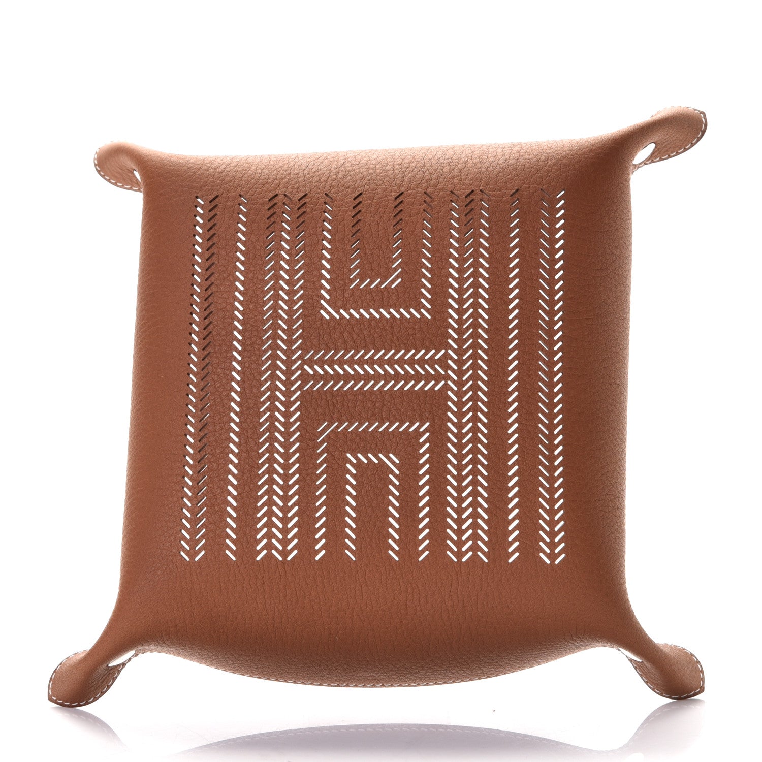 Hermes Taurillon Clemence Mises et Relances H Chevrons Change Tray Gold 2 of 3