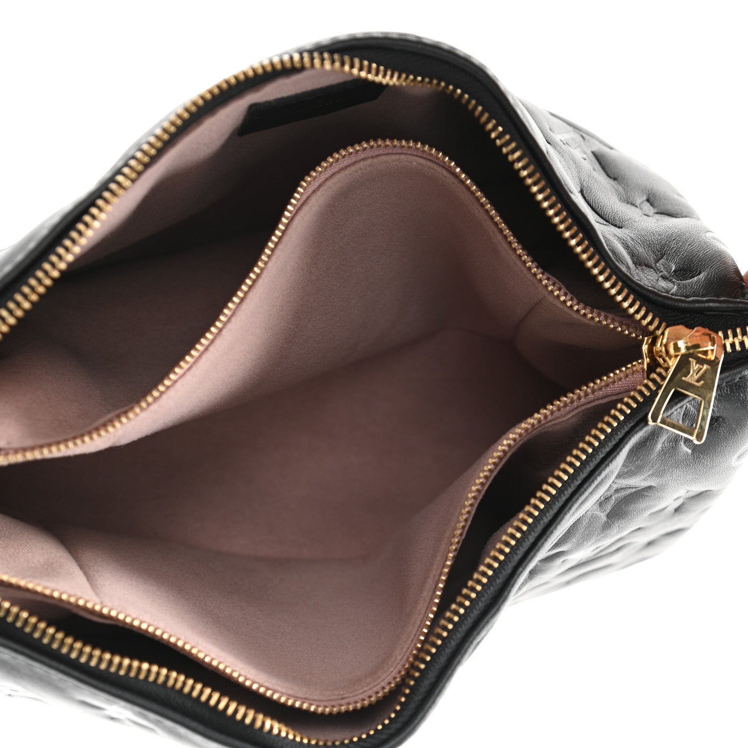 Louis Vuitton Lambskin Embossed Monogram Coussin PM Black 5 of 9