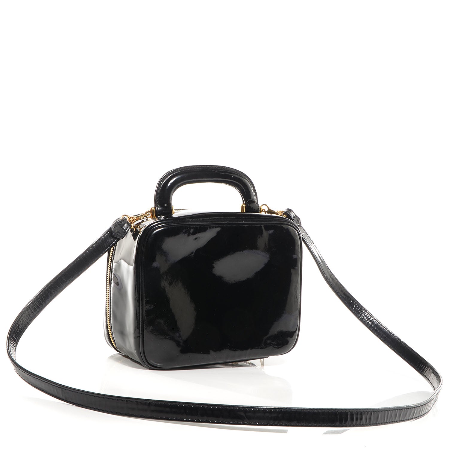 Chanel Patent Vanity Cosmetic Case Black 3 of 7