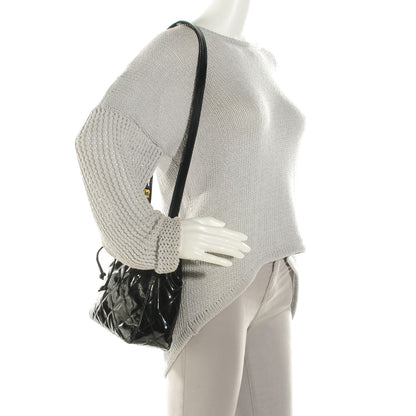 Chanel Patent Mini Drawstring Shoulder Bag Black 2 of 8