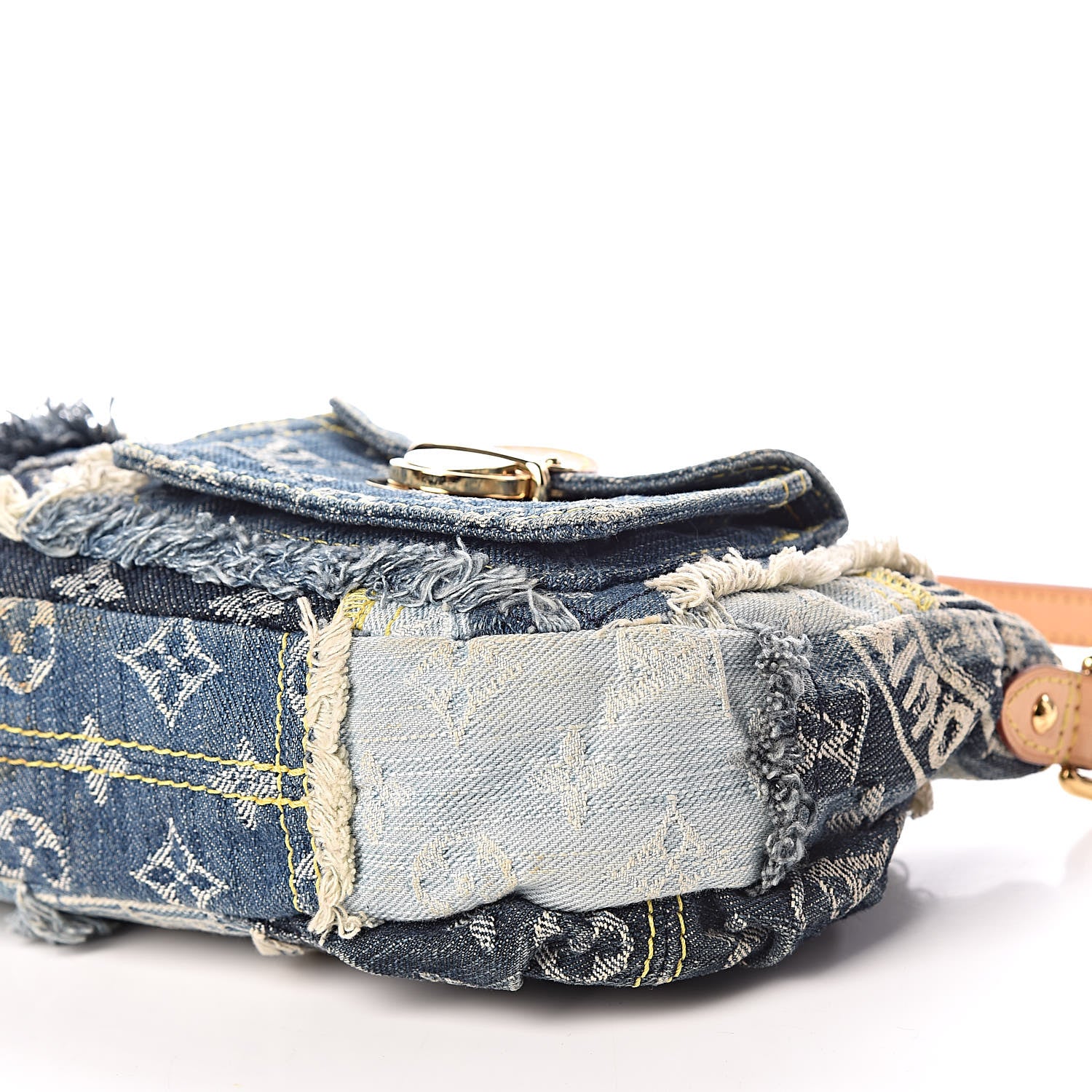 Louis Vuitton Denim Patchwork Pouchy Blue 7 of 14