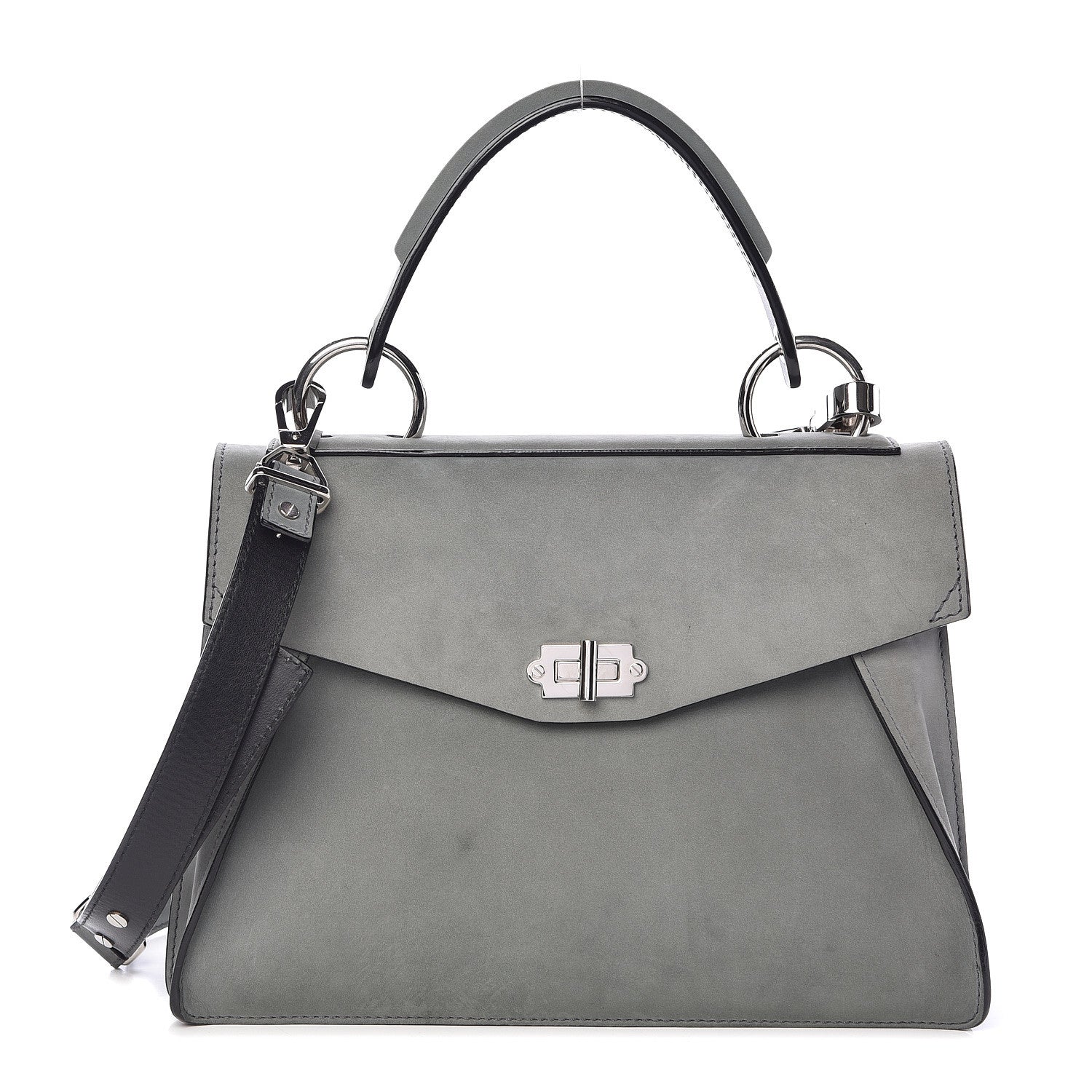 Proenza Schouler Suede Medium Hava Top Handle Bag Heather Grey 1 of 10
