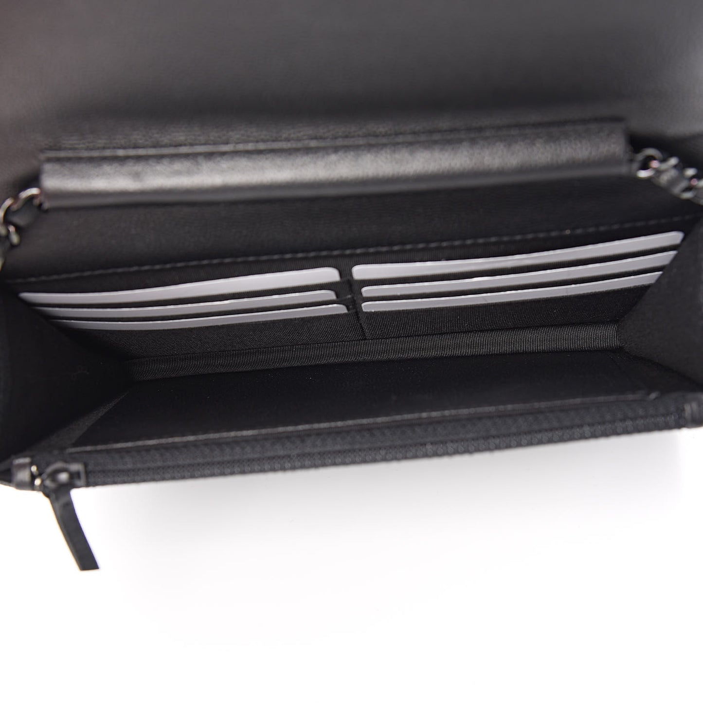 Caviar Quilted Boy Wallet On Chain WOC So Black