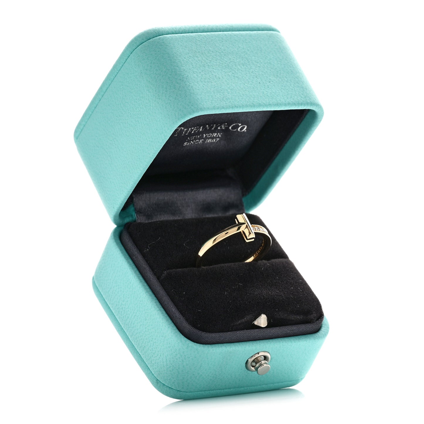 18K Yellow Gold Diamond T T1 Ring 52 6