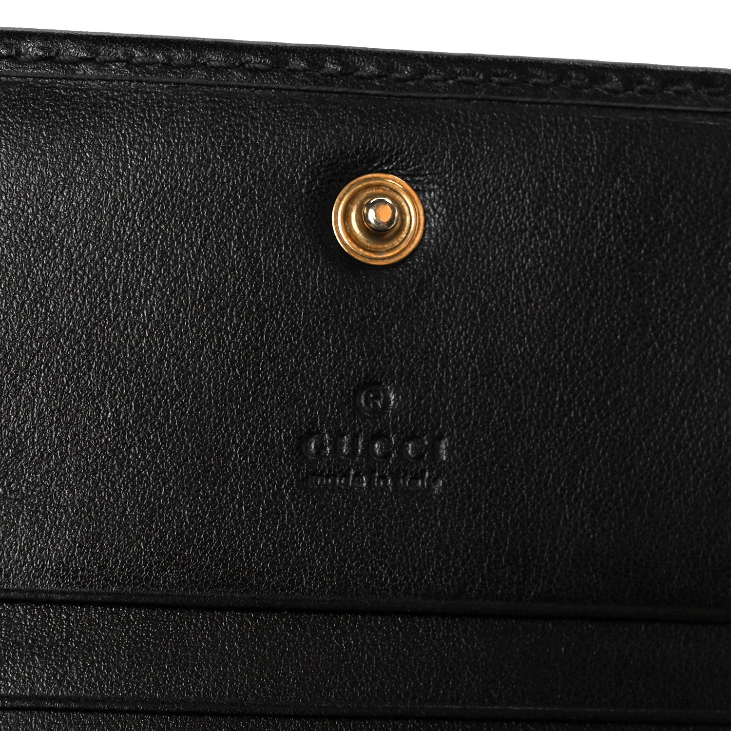 Gucci Calfskin Matelasse GG Marmont Card Case Wallet Black 6 of 8