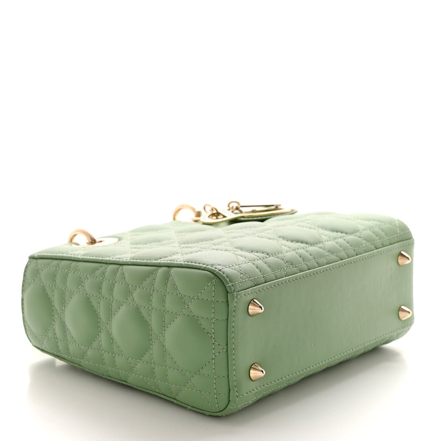 Lambskin Cannage Small My ABCDior Lady Dior Green