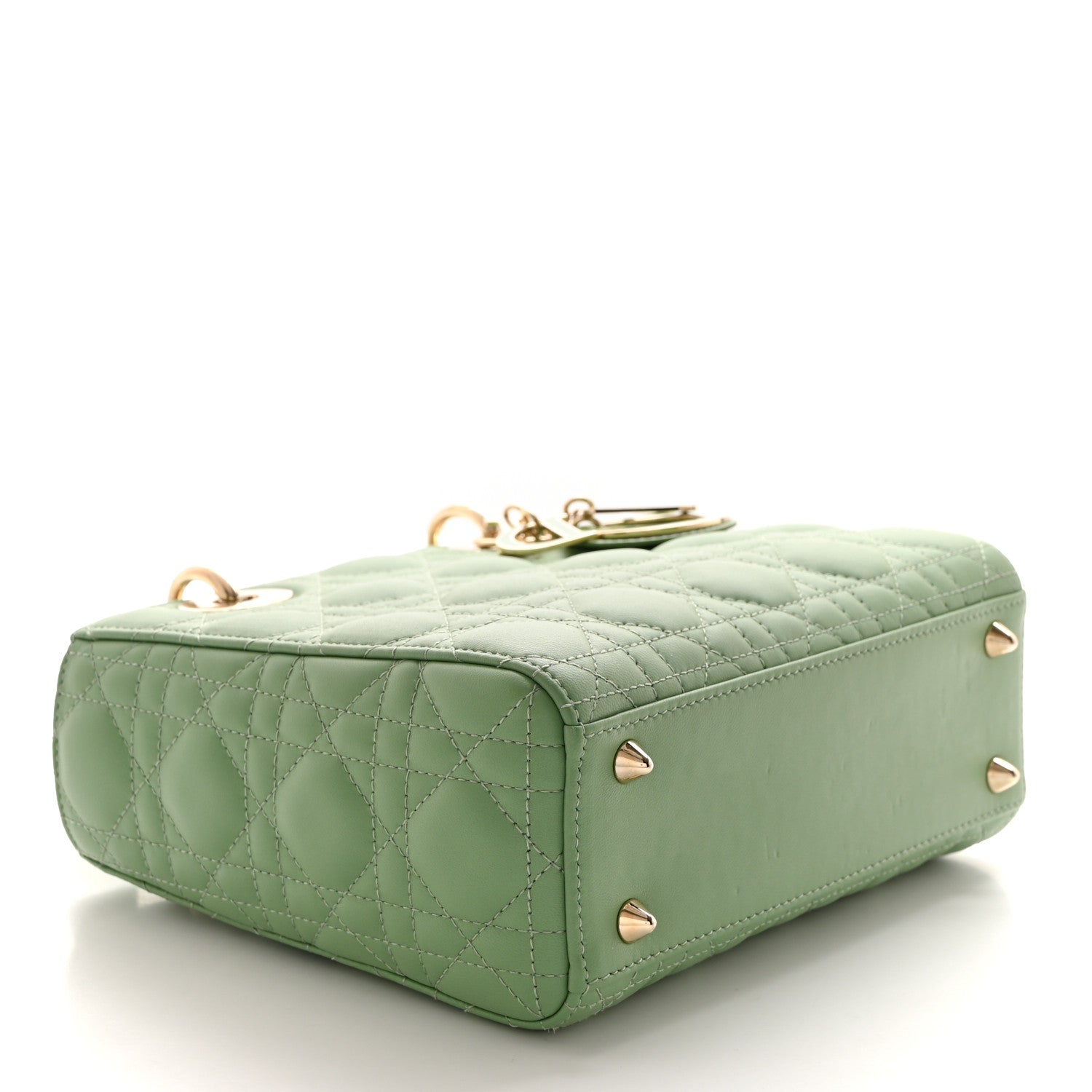 Christian Dior Lambskin Cannage Small My ABCDior Lady Dior Green 4 of 11