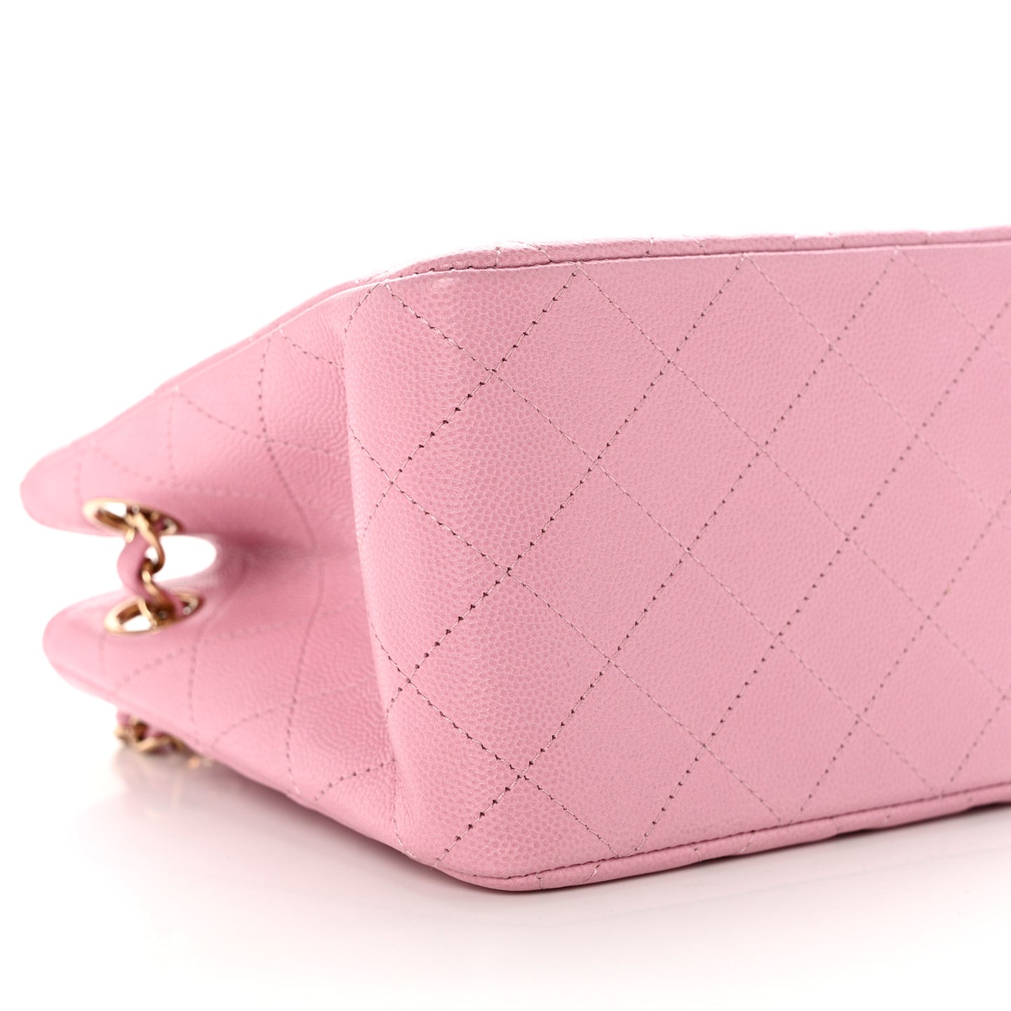 Caviar Quilted Mini Bucket Bag Pink