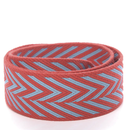 Hermes Toile Swift 50mm Sangle ZigZag Shoulder Strap Rouge De Coeur Bleu Du Nord 2 of 6